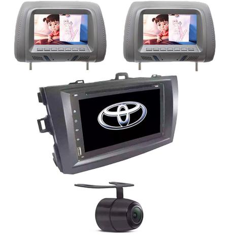 Central Multimidia Android Toyota Corolla 2009 2010 2011 2012 2013 2014 + Par de encosto com tela - Avancer Menor preço em Central Multimidia Android Toyota Corolla 2009 2010 2011 2012 2013 2014 + Par de encosto com tela - Avancer