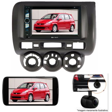 Central Multimídia Dvd Honda Fit 04/12 + Moldura + Camera - Multi marcas Menor preço em Central Multimídia Dvd Honda Fit 04/12 + Moldura + Camera - Multi marcas