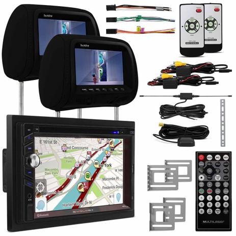 Central Multímidia Evolve+ Multilaser 2 Din Espelhamento Celular + Par Tela Encosto Preto - Prime Menor preço em Central Multímidia Evolve+ Multilaser 2 Din Espelhamento Celular + Par Tela Encosto Preto - Prime