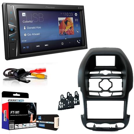 Central Multimidia Ford Ranger Nova 2013 a 2016 com Pioneer MVH G218BT e Camera de Re Menor preço em Central Multimidia Ford Ranger Nova 2013 a 2016 com Pioneer MVH G218BT e Camera de Re