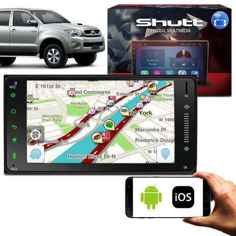 Central Multimídia Hilux 05 a 11 7 Polegadas Sistema Android Espelhamento GPS WiFi Bluetooth Shutt Menor preço em Central Multimídia Hilux 05 a 11 7 Polegadas Sistema Android Espelhamento GPS WiFi Bluetooth Shutt