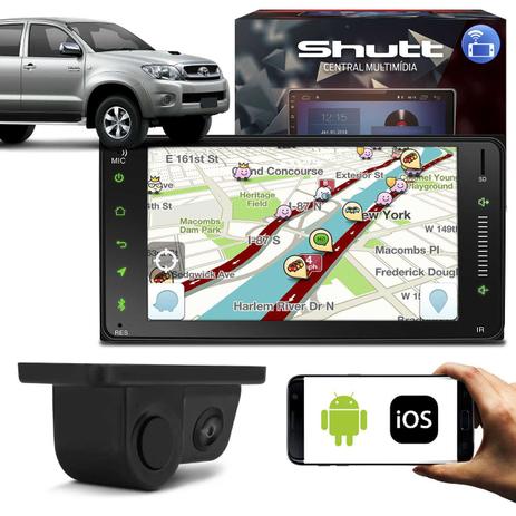 Central Multimídia Hilux 05 a 11 Android 7 Pol Touch BT GPS WiFi Shutt + Câmera de Ré Colorida Menor preço em Central Multimídia Hilux 05 a 11 Android 7 Pol Touch BT GPS WiFi Shutt + Câmera de Ré Colorida
