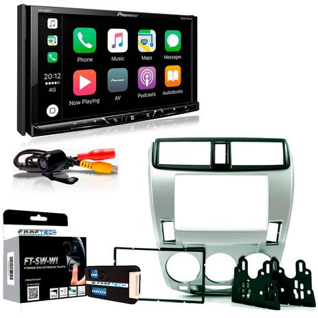 Menor preço em Central Multimídia Honda City 2009 a 2011 Ar Analógico com Pioneer AVH Z5180TV e Câmera De Ré