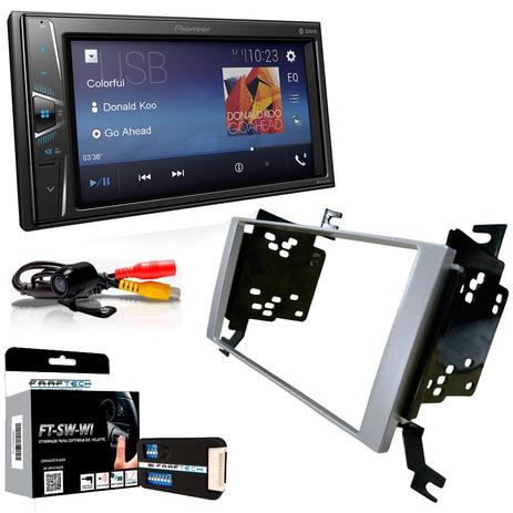 Central Multimidia Hyundai Santa Fé 2007 a 2012 com Pioneer MVH G218BT e Camera de Re Menor preço em Central Multimidia Hyundai Santa Fé 2007 a 2012 com Pioneer MVH G218BT e Camera de Re