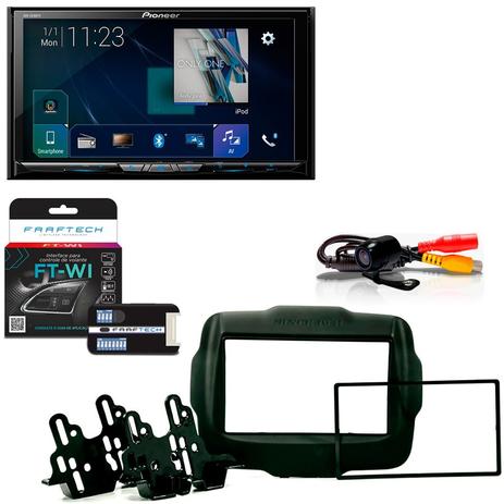 Central Multimídia Jeep Renegade 2018 a 2019 com Pioneer AVH Z5180TV e Câmera De Ré Menor preço em Central Multimídia Jeep Renegade 2018 a 2019 com Pioneer AVH Z5180TV e Câmera De Ré