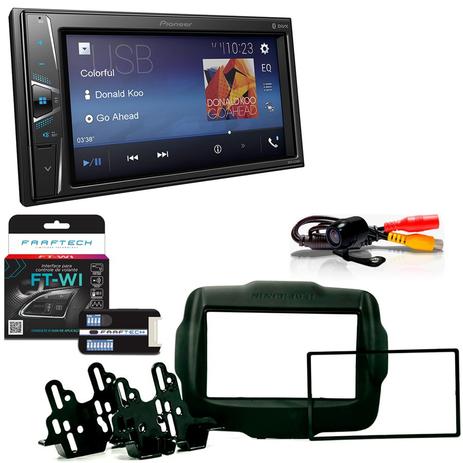 Central Multimidia Jeep Renegade 2018 a 2019 com Pioneer MVH G218BT e Camera de Re Menor preço em Central Multimidia Jeep Renegade 2018 a 2019 com Pioneer MVH G218BT e Camera de Re