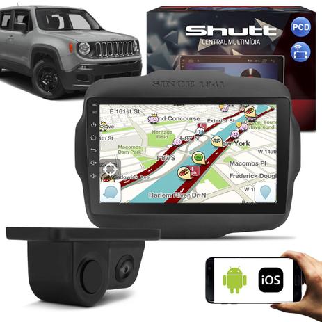 Central Multimídia Jeep Renegade PCD 15 a 19 Android 9” Touch BT GPS WiFi Shutt + Câmera de Ré 2x1 Menor preço em Central Multimídia Jeep Renegade PCD 15 a 19 Android 9” Touch BT GPS WiFi Shutt + Câmera de Ré 2x1