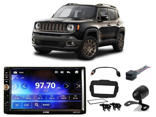 Central Multimídia Jeep Renegade PCD 2018/2019 HMP-5010 H-Tech + Câmera de ré + Chicotes + Moldura - Positron Menor preço em Central Multimídia Jeep Renegade PCD 2018/2019 HMP-5010 H-Tech + Câmera de ré + Chicotes + Moldura - Positron
