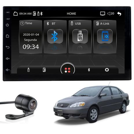 Central Multimídia MP5 Corolla 2003 2004 2005 2006 2007 2008 Bluetooth Usb Espelhamento Android IOS Câmera de ré - Twincan Menor preço em Central Multimídia MP5 Corolla 2003 2004 2005 2006 2007 2008 Bluetooth Usb Espelhamento Android IOS Câmera de ré - Twincan
