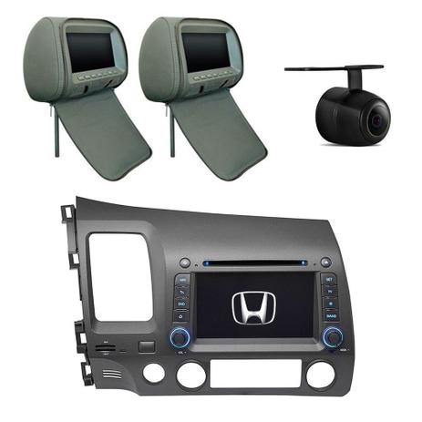 Central Multimidia New Civic 2007 08 09 10 11 + 2 encostos + Tv Gps Usb Sd Camera BT Espelhamento - X3automotive Menor preço em Central Multimidia New Civic 2007 08 09 10 11 + 2 encostos + Tv Gps Usb Sd Camera BT Espelhamento - X3automotive