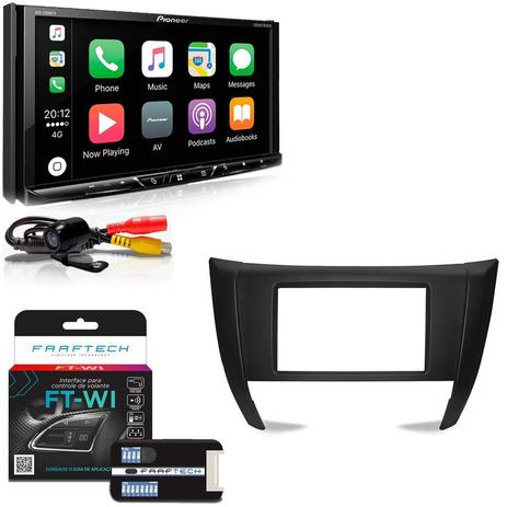 Menor preço em Central Multimídia Nissan Frontier 2017 em Diante com Pioneer AVH Z5180TV, Câmera De Ré e Moldura