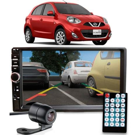 Menor preço em Central Multimidia Nissan March 2018 Mp5 Espelhamento Moldura Câmera De Ré - First Option