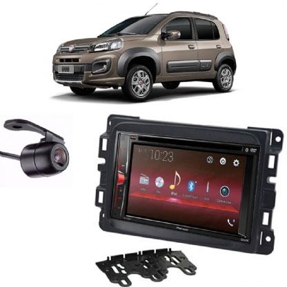 Central Multimídia Pioneer AVH-A208BT Pioneer + Moldura 2 Din + Câmera ré Fiat Uno - Central pioneer Menor preço em Central Multimídia Pioneer AVH-A208BT Pioneer + Moldura 2 Din + Câmera ré Fiat Uno - Central pioneer