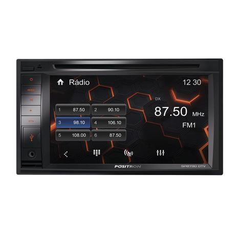 Central Multimídia Positron 2 Din SP8730DTV Tela 6.2 DVD/TV/Bluetooth/USB/SD/AUX/AM/FM/Espelhament Menor preço em Central Multimídia Positron 2 Din SP8730DTV Tela 6.2 DVD/TV/Bluetooth/USB/SD/AUX/AM/FM/Espelhament