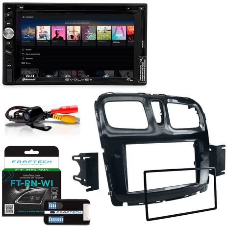 Central Multimidia Renault Sandero 2015 em Diante com Multilaser Evolve+ e Camera de Re Menor preço em Central Multimidia Renault Sandero 2015 em Diante com Multilaser Evolve+ e Camera de Re