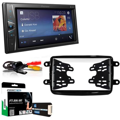 Central Multimidia Renault Sandero Expression 2007 a 2012 com Pioneer MVH G218BT e Camera Menor preço em Central Multimidia Renault Sandero Expression 2007 a 2012 com Pioneer MVH G218BT e Camera