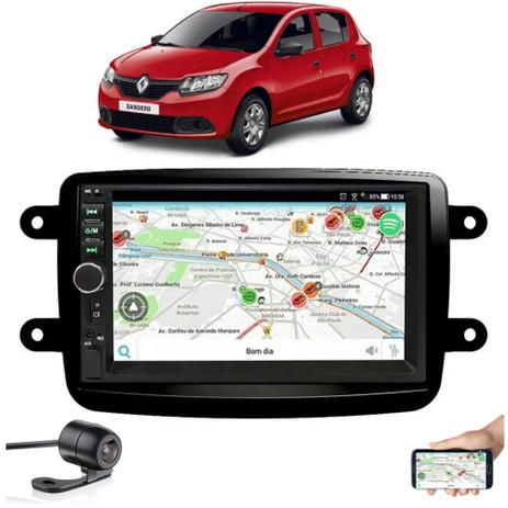 Central Multimidia Sandero 2016 Mp5 Espelhamento Moldura 2 Din Câmera De Ré - First Option Menor preço em Central Multimidia Sandero 2016 Mp5 Espelhamento Moldura 2 Din Câmera De Ré - First Option