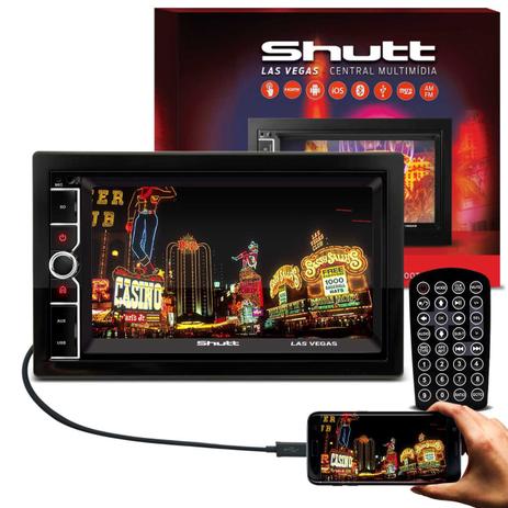 Central Multimídia Shutt Las Vegas 2 Din 6.5” Bluetooth Touch Usb Hdmi Mp3 Espelhamento Android IOS Menor preço em Central Multimídia Shutt Las Vegas 2 Din 6.5” Bluetooth Touch Usb Hdmi Mp3 Espelhamento Android IOS