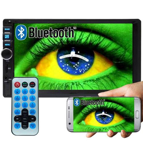Central multimídia Som Automotivo Mp5 Player Fm USB Sd Aux Bluetooth Tela 7” Touch Screen Espelhamento Android - Exbom Menor preço em Central multimídia Som Automotivo Mp5 Player Fm USB Sd Aux Bluetooth Tela 7” Touch Screen Espelhamento Android - Exbom