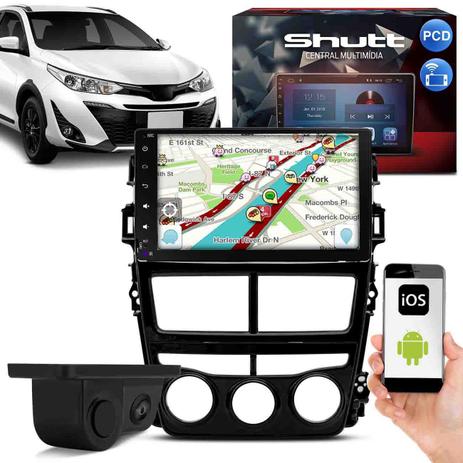 Central Multimídia Toyota Yaris 18 a 19 Android 10 Pol Touch BT GPS WiFi + Câmera de Ré Colorida - Shutt Menor preço em Central Multimídia Toyota Yaris 18 a 19 Android 10 Pol Touch BT GPS WiFi + Câmera de Ré Colorida - Shutt