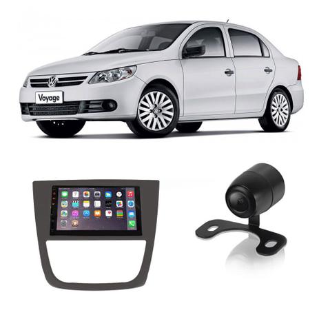 Menor preço em Central Multimídia Volkswagen Voyage G5 2008 a 2012 7 Polegadas MP5 USB Bluetooth Espelhamento iOS Android + Câmera de Ré - Gold