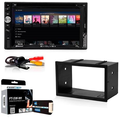 Central Multimídia VW Fox 2009 a 2013 com Multilaser Evolve+, Câmera De Ré e Moldura Menor preço em Central Multimídia VW Fox 2009 a 2013 com Multilaser Evolve+, Câmera De Ré e Moldura