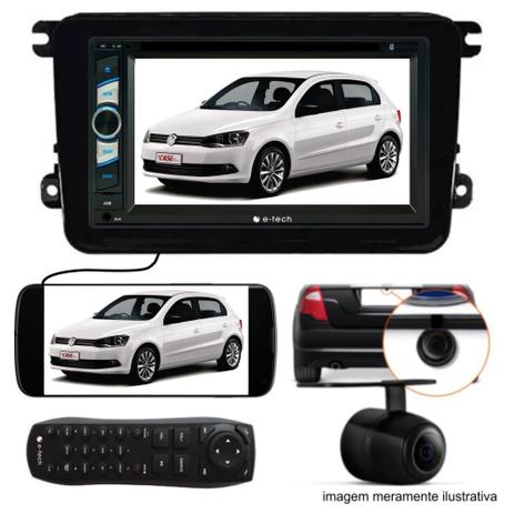 Central Multimidia Vw Gol G7 + Moldura 2 Din + Câmera De Ré - Etech Menor preço em Central Multimidia Vw Gol G7 + Moldura 2 Din + Câmera De Ré - Etech