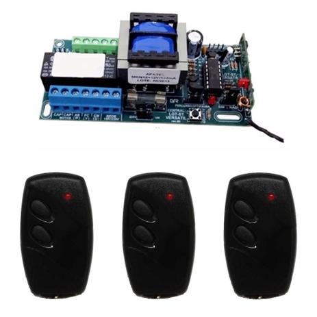 Central Placa Portao Eletronico Universal 433mhz 3 Controles - Mkn Menor preço em Central Placa Portao Eletronico Universal 433mhz 3 Controles - Mkn