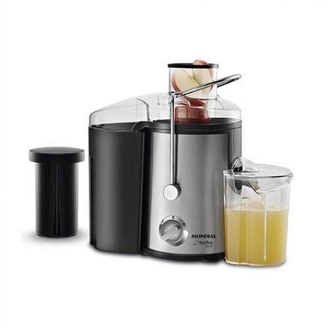 Centrifuga Turbo Juicer Mondial 2V CF-06 Preta/Prata - 127V Menor preço em Centrifuga Turbo Juicer Mondial 2V CF-06 Preta/Prata - 127V