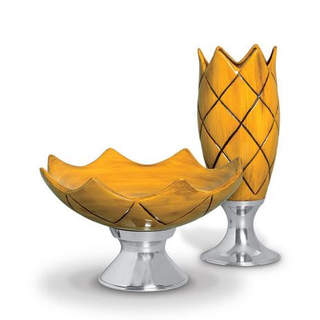 Centro de Mesa Vaso Cerâmica Objeto Decoração Enfeite Sala - Jd Menor preço em Centro de Mesa Vaso Cerâmica Objeto Decoração Enfeite Sala - Jd