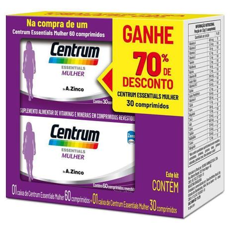 Centrum essentials Mulher 60+30cp - glaxo Menor preço em Centrum essentials Mulher 60+30cp - glaxo