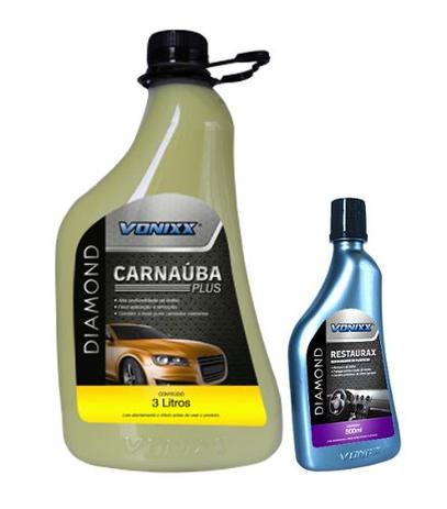 Cera Automotiva Carnaúba Plus 3l + Restaurax Vonixx Carro Menor preço em Cera Automotiva Carnaúba Plus 3l + Restaurax Vonixx Carro