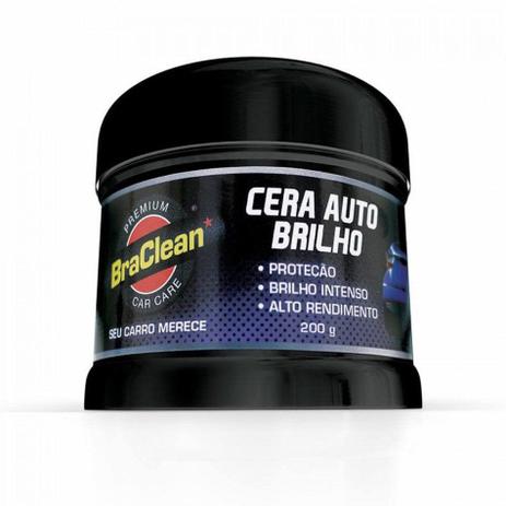 Cera de Carnaúba Cristalizadora Automotiva 200g Braclean Menor preço em Cera de Carnaúba Cristalizadora Automotiva 200g Braclean