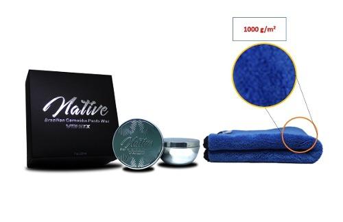 Cera De Carnauba Native E Pano Toalha Micro Fibra 1000g/m2 - Vonixx Menor preço em Cera De Carnauba Native E Pano Toalha Micro Fibra 1000g/m2 - Vonixx