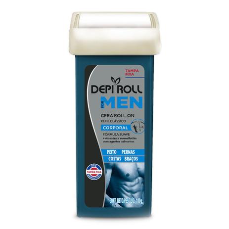 Cera Depilatória Corporal Roll-On DepiRoll For Men Menor preço em Cera Depilatória Corporal Roll-On DepiRoll For Men