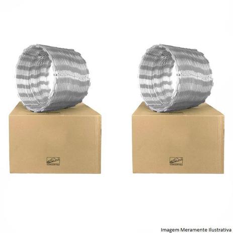 Cerca Concertina Dupla Clipada - Ouriço com 31,5cm de diâmetro, Rende aprox. 10 Mts de Muro - Vanseg Menor preço em Cerca Concertina Dupla Clipada - Ouriço com 31,5cm de diâmetro, Rende aprox. 10 Mts de Muro - Vanseg