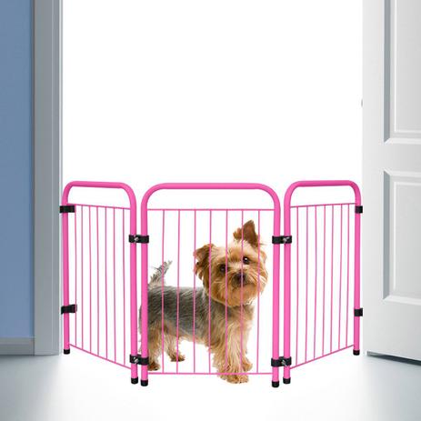 Cercado Cercadinho Pet Cachorro Portátil Dobrável Rosa - Açomix Menor preço em Cercado Cercadinho Pet Cachorro Portátil Dobrável Rosa - Açomix