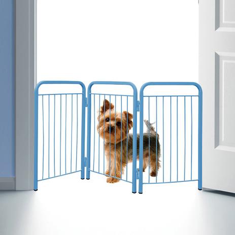 Cercado Pet Delimitador De Espaço Portátil Dobrável Azul - Açomix Menor preço em Cercado Pet Delimitador De Espaço Portátil Dobrável Azul - Açomix