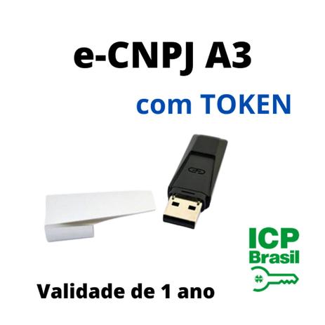 Certificado Digital e-CNPJ A3 Token. Validade: 12 meses THREE WAY Certificadora Digital. Menor preço em Certificado Digital e-CNPJ A3 Token. Validade: 12 meses THREE WAY Certificadora Digital.