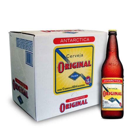 Cerveja Antarctica Original 600ml Caixa (12 Unidades) Menor preço em Cerveja Antarctica Original 600ml Caixa (12 Unidades)