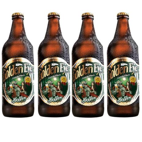 Menor preço em Cerveja Artesanal Hoffen Pilsen Golden Eye 600ml 4 UNIDADES - Hoffen bier
