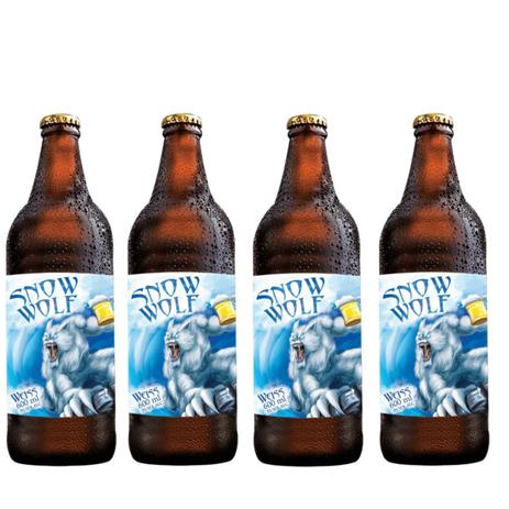 Menor preço em Cerveja Artesanal Hoffen Weiss Snow Wolf 600ml 4 UNIDADES - Hoffen bier