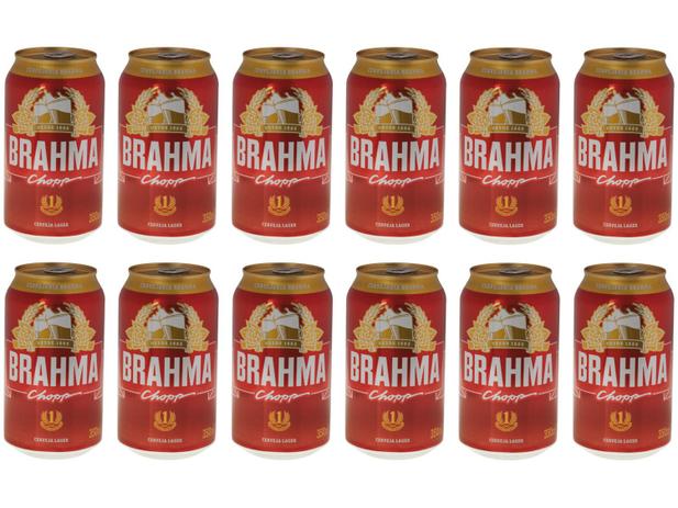 Cerveja Brahma Chopp Lager Pilsen 12 Unidades - 350ml Menor preço em Cerveja Brahma Chopp Lager Pilsen 12 Unidades - 350ml