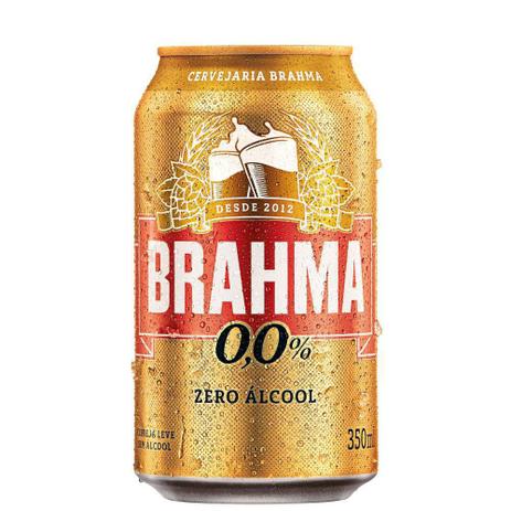 Cerveja Brahma Zero Álcool 0|0% Lata 350ml -