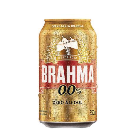 Cerveja brahma zero alcool lata 350 ml cx. c/ 12 unidades -