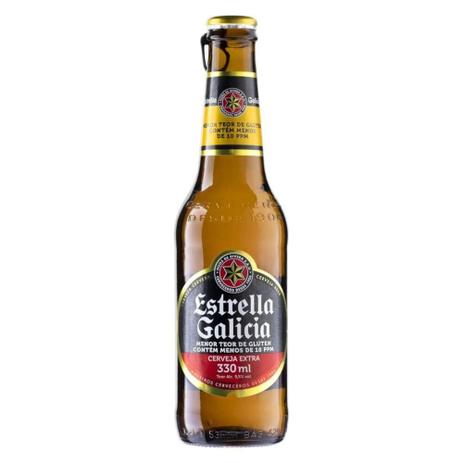 Cerveja Estrella Galicia Premium Lager Menor Teor de Glúten 330ml -