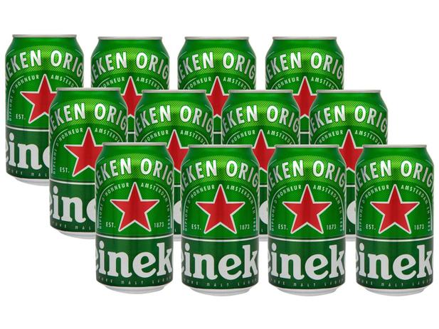 Cerveja Heineken Premium Puro Malte Lager - 12 Unidades Lata 350ml