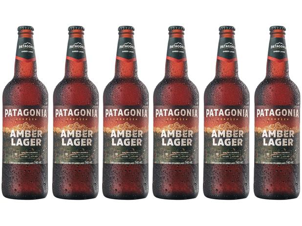 Cerveja Patagonia Amber Lager 6 Unidades - 740ml