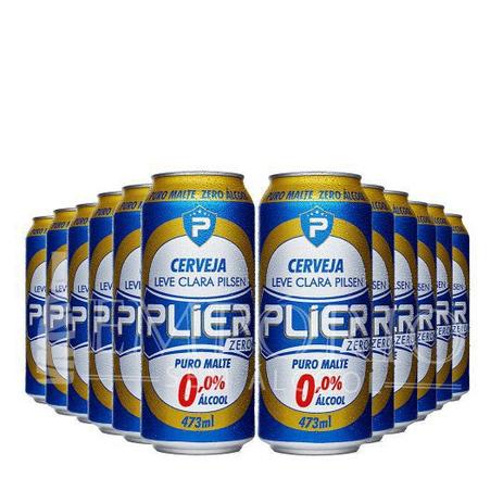 Cerveja sem álcool Pielsen Zero Plier - 12 Latas 473ml - Nacional - Alibras