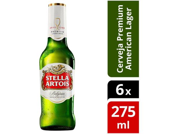 Cerveja Stella Artois Lager 6 Unidades 275ml